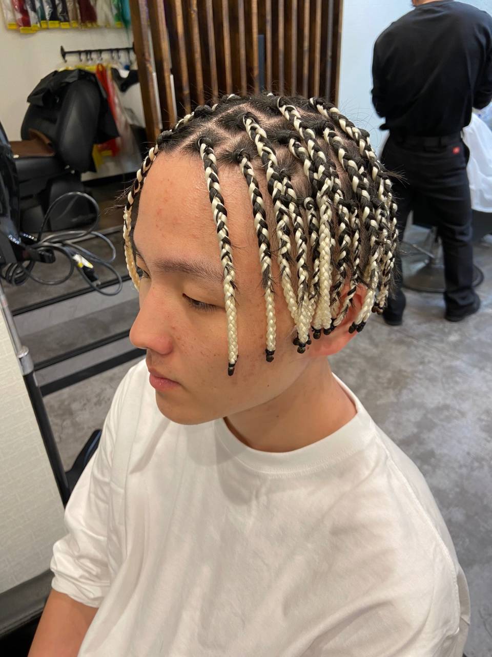 [川崎美容室]メンズショートブレイズ|Leopard hair salon